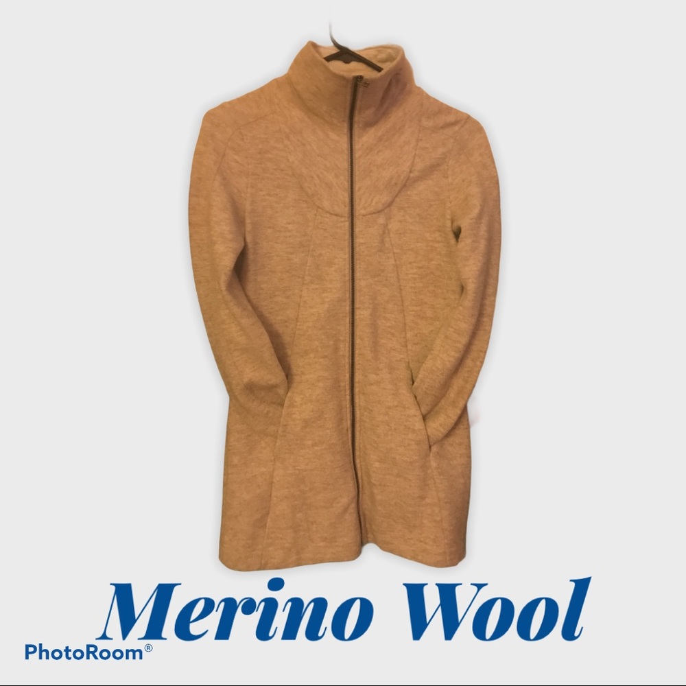 Ibex Merino Jacket Cardigan XS Cream / Off White